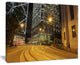 "Busy Traffic and City At Night" Cityscape Artwork Canvas, 20"x12"