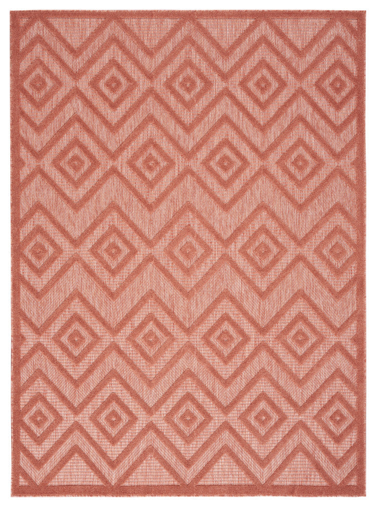 Nourison Versatile 6' x 9' Coral/Orange Modern Area Rug