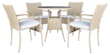 Safavieh Outdoor Laina Bistro Set, Beige / White