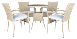 Safavieh Outdoor Laina Bistro Set, Beige / White