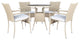 Safavieh Outdoor Laina Bistro Set, Beige / White