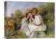 "Deux Fillettes" Stretched Canvas Giclee by Pierre-Auguste Renoir, 16"x13"