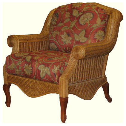 Palm Beach Arm Chair in Cinnamon, Yvonnealoe Fabric