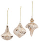 Ribbed Swirl Glass Ornament, 6-Piece Set
