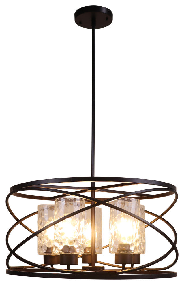 CHLOE Lighting CH6D804RB23-DP5 IRONCLAD Industrial-Style 5 Light Large Pendant