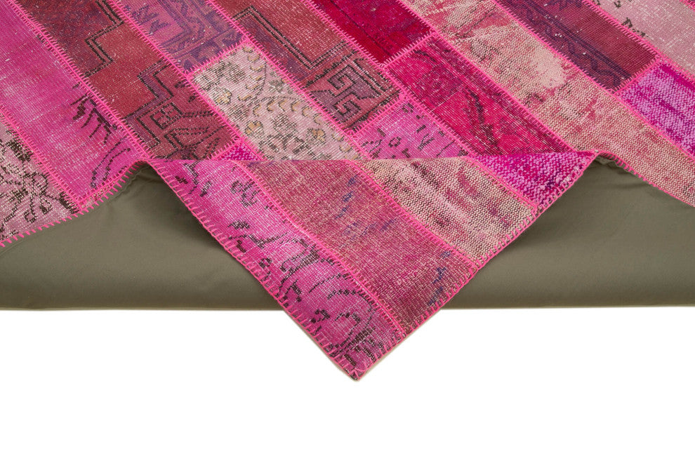 Rug N Carpet - Handwoven Turkish 6' 9" x 10' 0" Contemporary Patchwork Area Rug