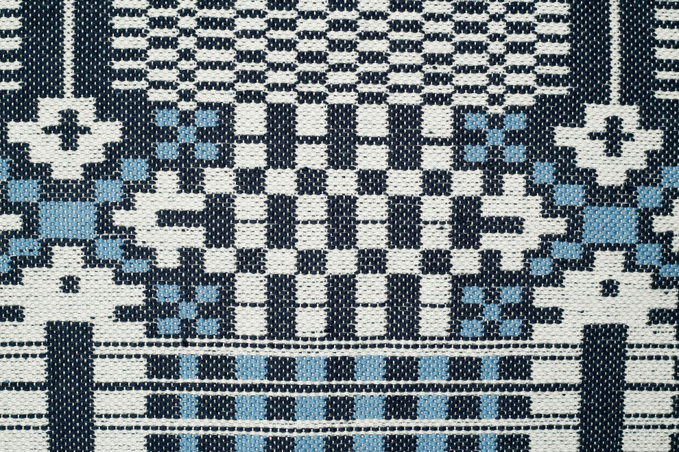 NuStory Porto Hand-Made Contemporary Area Rug, Blue, 5' X 8'