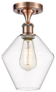 Innovations 516-1C-AC-G652-8 1-Light Semi-Flush Mount, Antique Copper