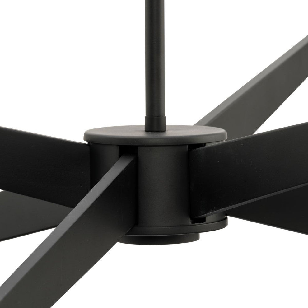 Tosca Collection Six-Light Luxe Chandelier, Matte Black