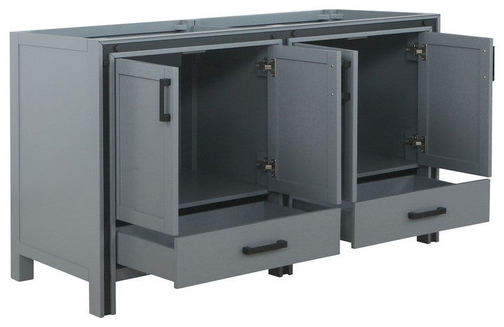 Ziva Transitional Dark Grey 60" Vanity Cabinet Only