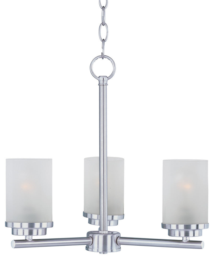 Maxim 10203 Corona 18"W 3 Light Chandelier - Satin Nickel