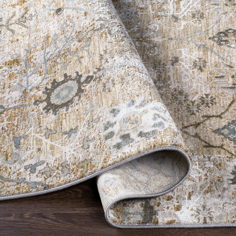 Brunswick BWK-2311 Traditional Beige/Olive 6'7" Round Area Rug