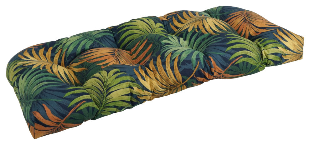 42"X19" U-Shaped Patterned Tufted Settee/Bench Cushion, Laperta Monsoon