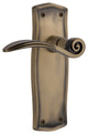 Prairie Plate With Swan Lever, Antique Brass, Privacy, Non-Handed