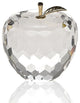 Badash SU350 Faceted Crystal Crystal Apple Paperweight With Gold Leaf
