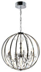 Abia 8 Light Up Chandelier With Chrome Finish