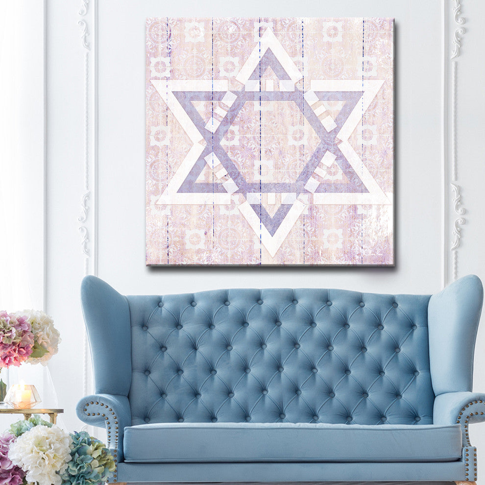 Ready2HangArt Inspirational ''Star of David II'' Wrapped Canvas Wall Art