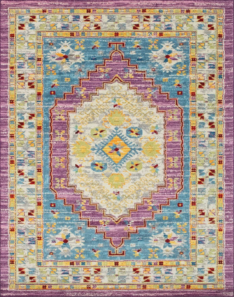 Noori Rug Distressed Hester Grey/Purple Rug