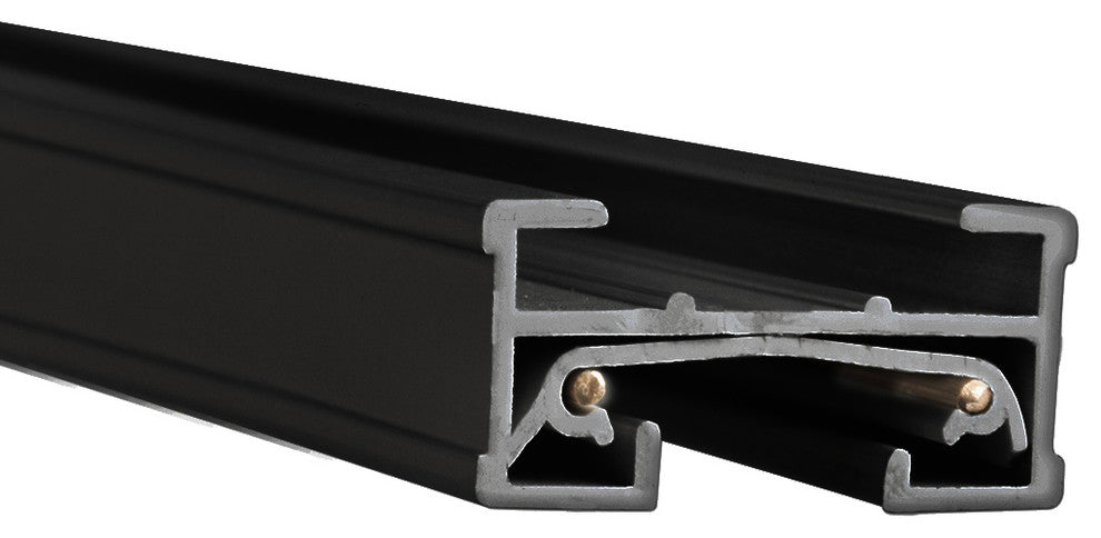 WAC Lighting J Track 6' Single Circuit 120V with 2 Endcaps in Black