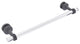 Pacific Beach 18" Shower Door Towel Bar with Dotted Accents, Matte Gray