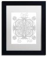 Hello Angel 'Inspirational Quotes 9' Art, Black Frame, 14"x11", White Matte