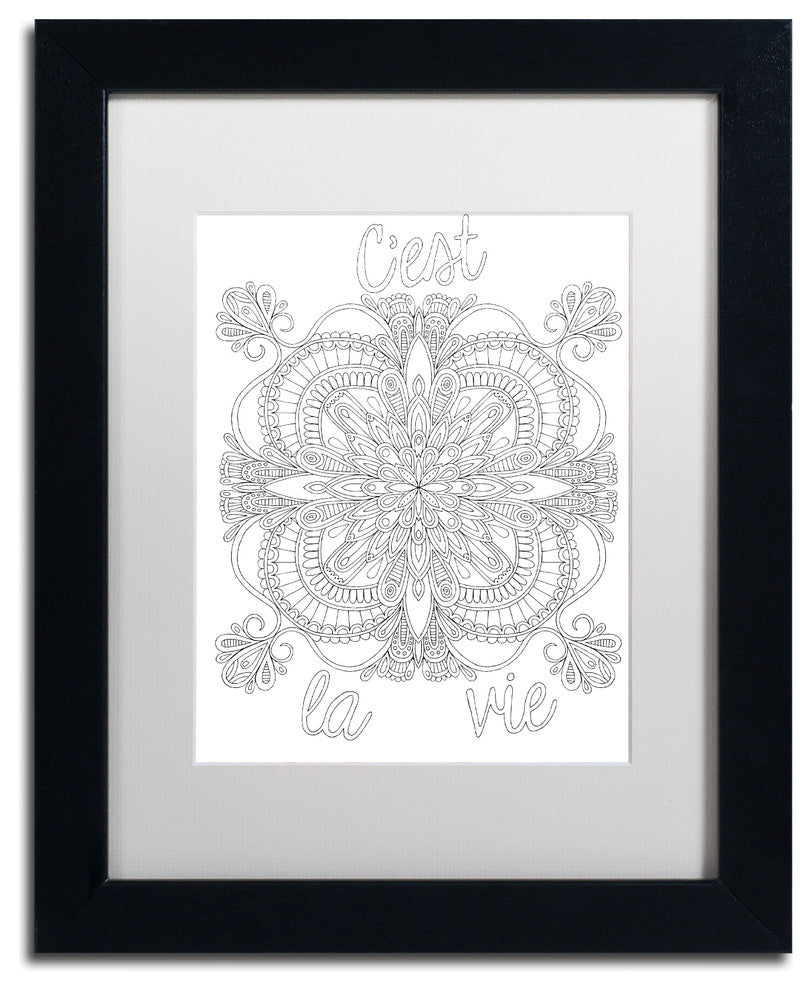 Hello Angel 'Inspirational Quotes 9' Art, Black Frame, 14"x11", White Matte