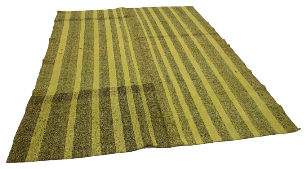 Rug N Carpet - Handmade Oriental 7' 0'' x 8' 10'' Antique Wool Kilim Rug