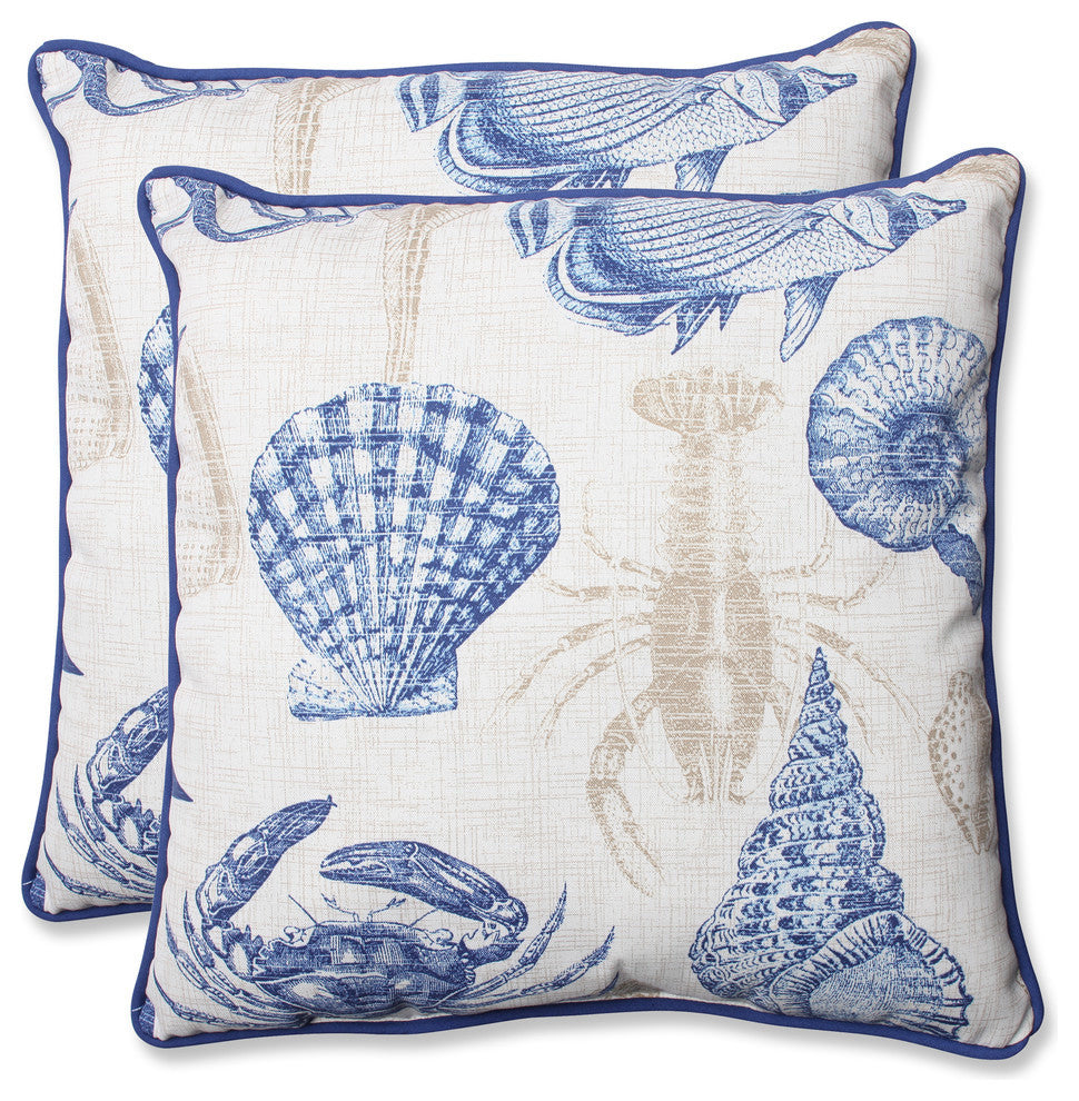 Sealife Marine 18.5" Throw Pillow, Set of 2