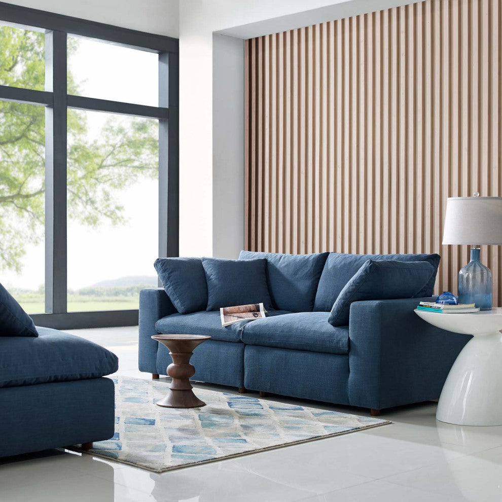 Azure Commix Down Filled Overstuffed 2 Piece Sectional Sofa Set