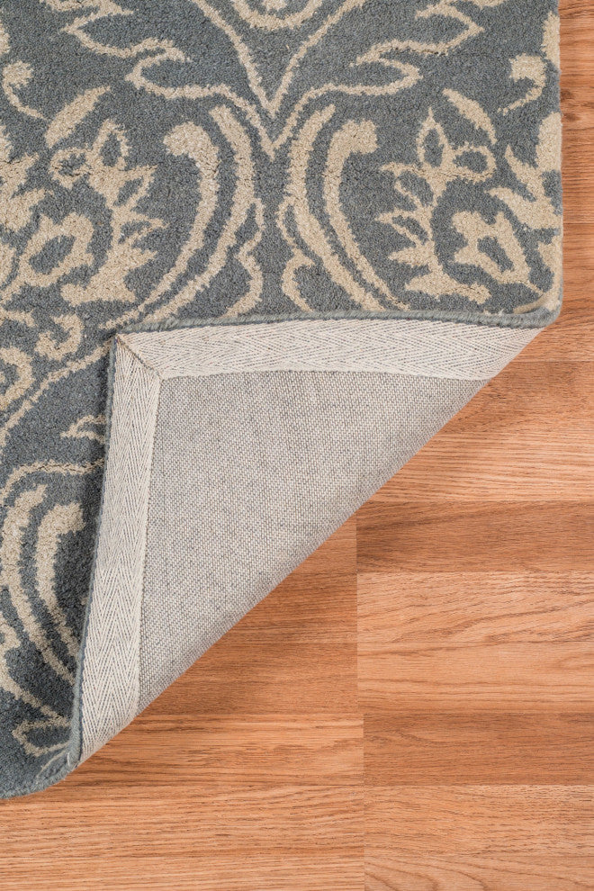 5" X8" X 0.5" Gray Wool Area Rug