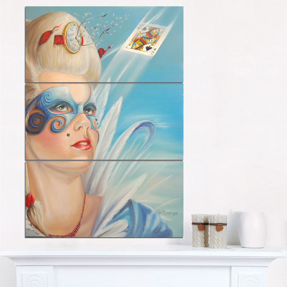 "Venetian Romance" Digital Metal Wall Art, 3 Panels, 28"x36"