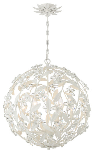 Crystorama Lighting Group MSL-316 Marselle 6 Light 22"W Crystal - Matte White