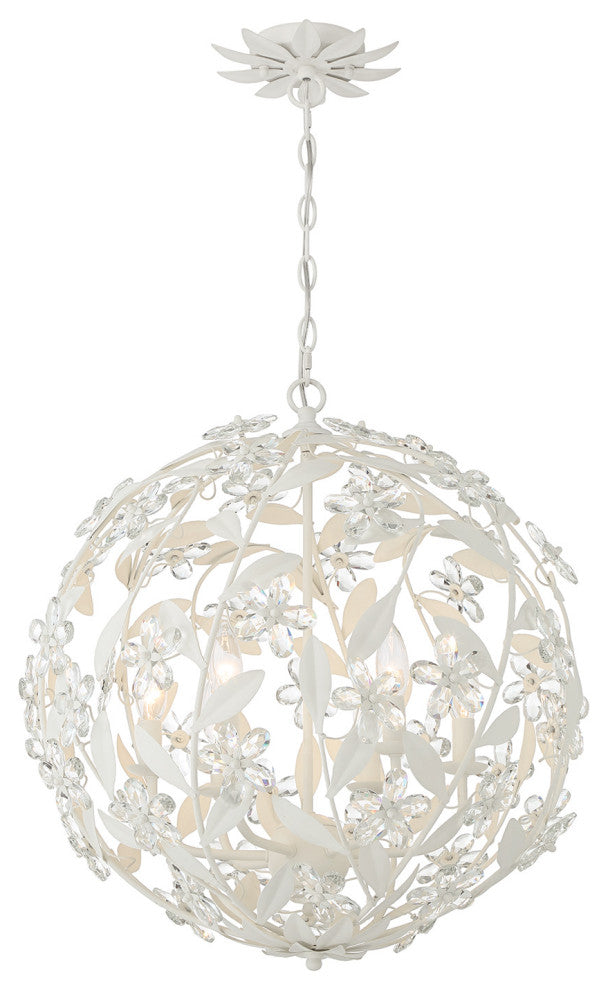 Crystorama Lighting Group MSL-316 Marselle 6 Light 22"W Crystal - Matte White