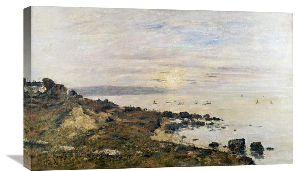 "Cliffs at Benerville, Sunset" Artwork, 30" x 18"