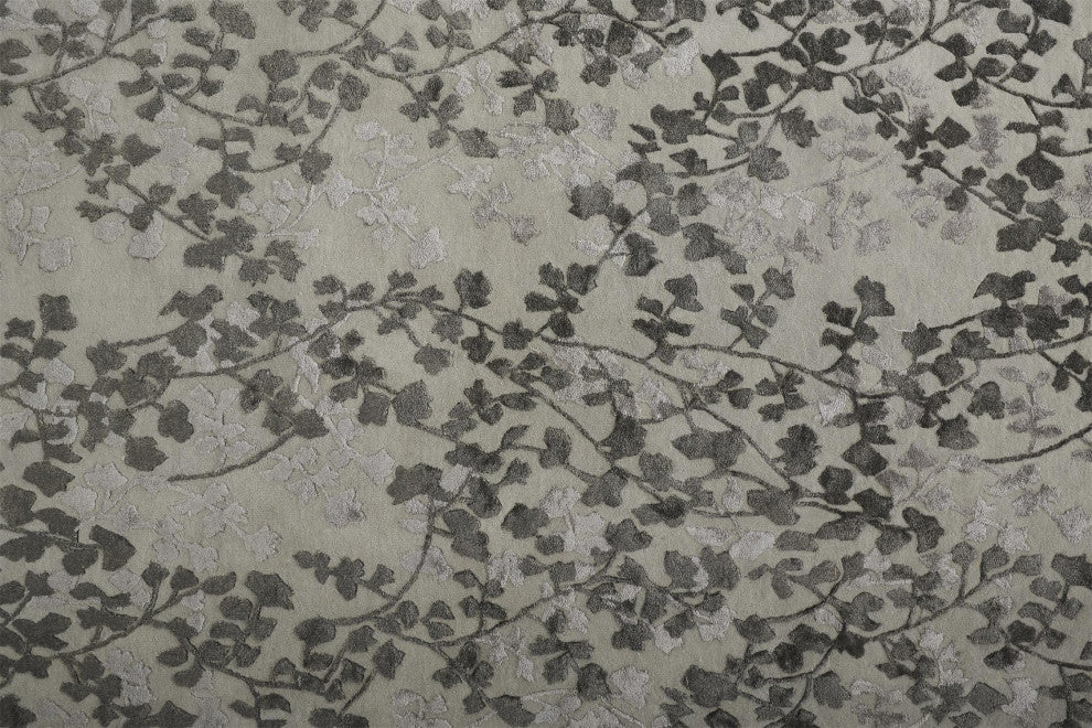 Weave & Wander Khalo High/Low Floral Wool Rug, 5'x8'
