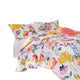 Benzara BM280419 Mavi 5 Piece Reversible King Quilt Set, Floral Print