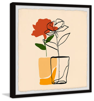 "A Single Flower" Framed Painting Print, 12x12