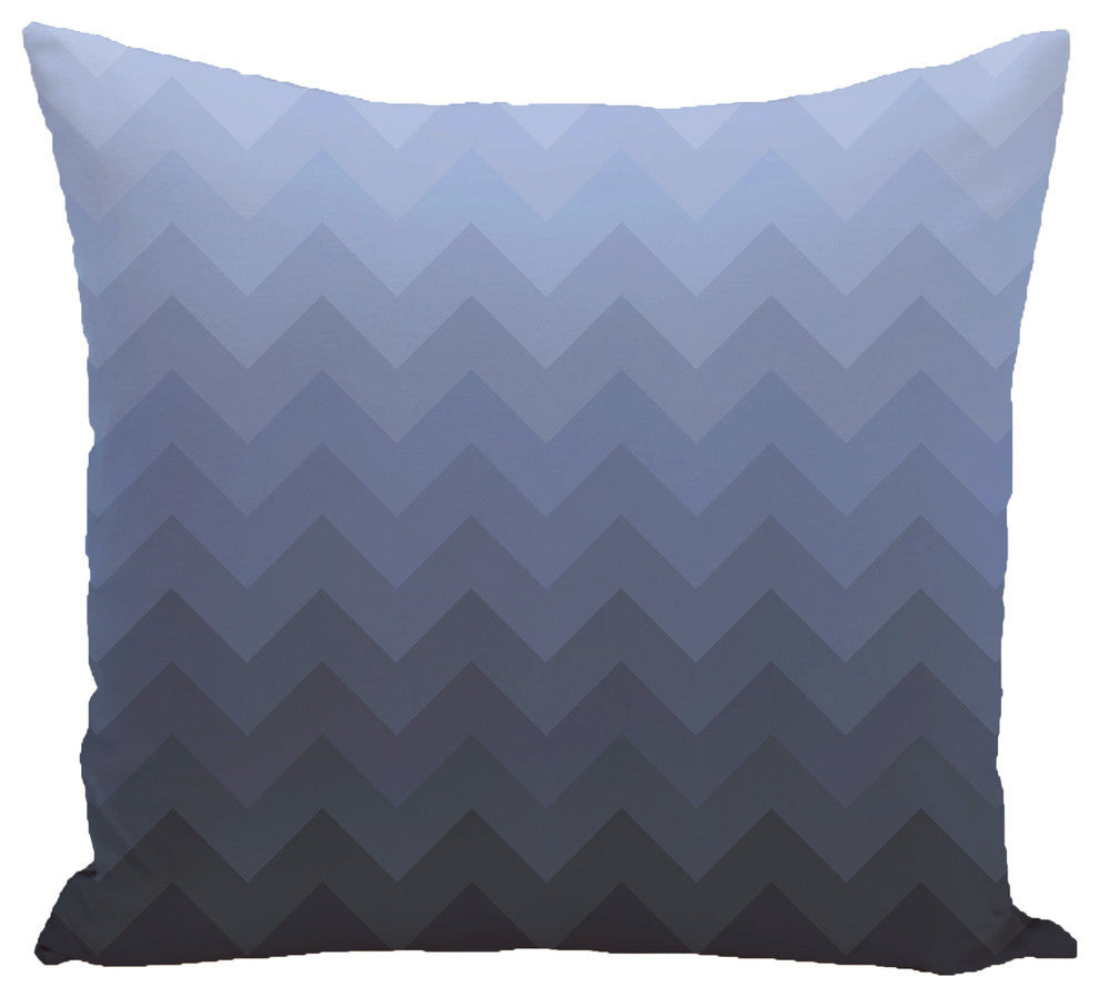 Depth Perception Stripes Print Pillow, Cadet, 18"x18"