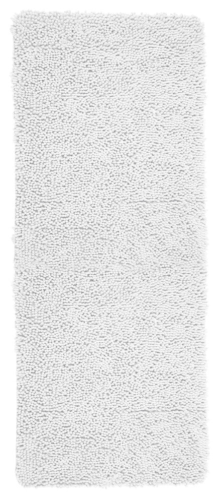 Shag Memory Foam Bath Mat, 2' x 5', White
