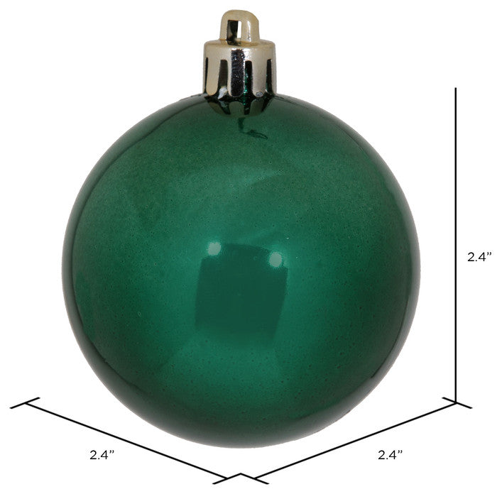 Vickerman 2.4" Midnight Green Shiny Ball Ornament, 24 per Bag
