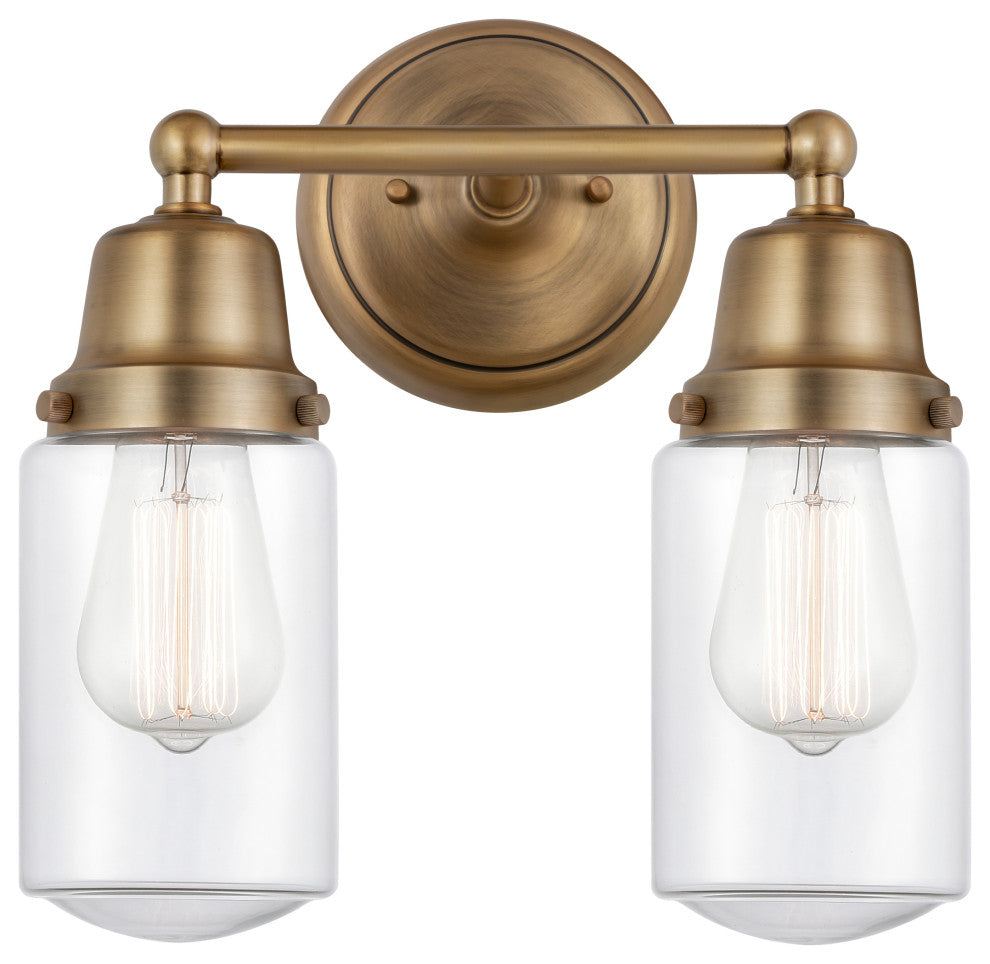 Innovations 623-2W-BB-G312 Dover 2 Light 13" Bath Vanity Light, Brushed Brass