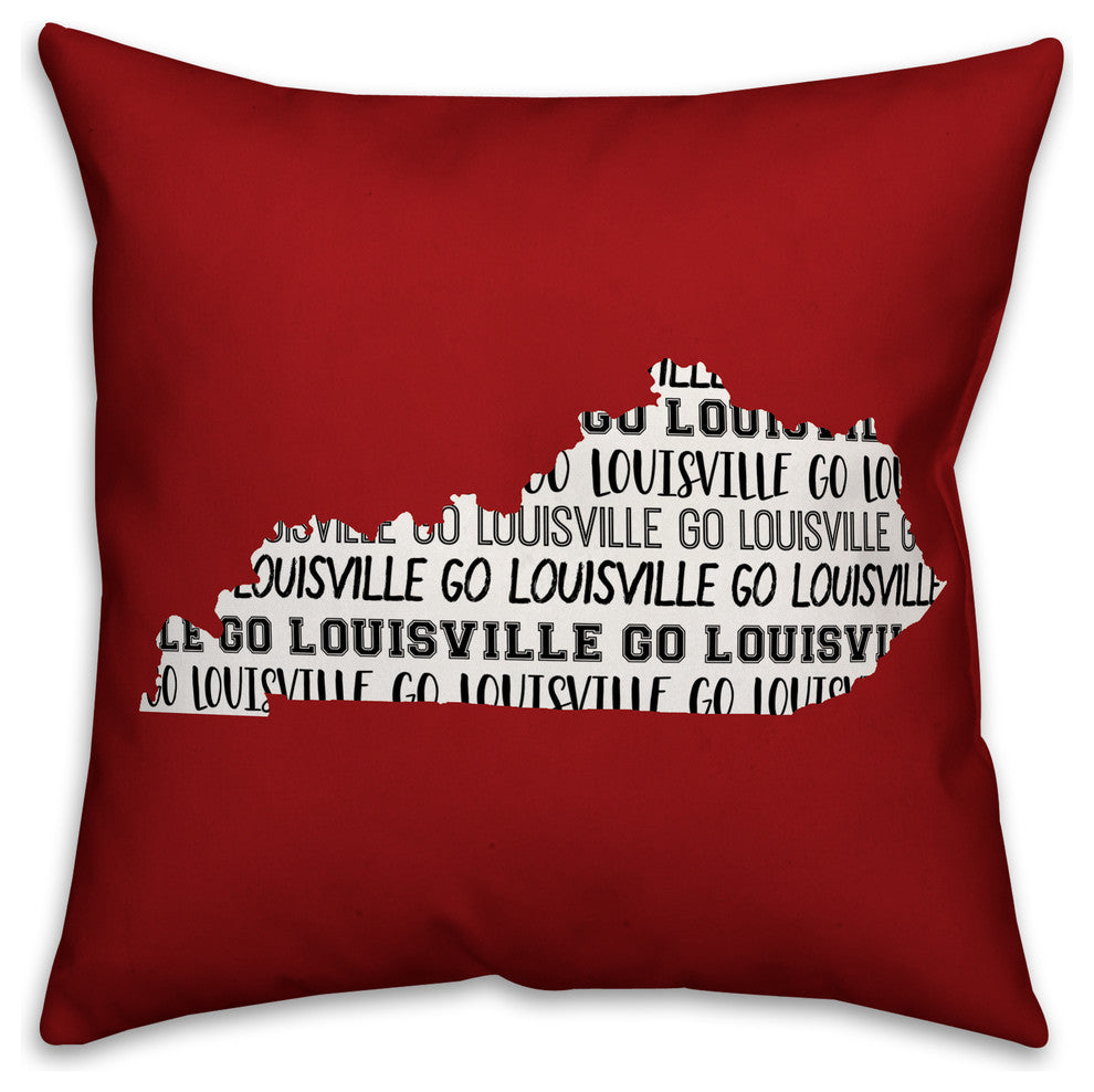 Go Louisville Outdoor Throw Pillow