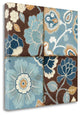 "Blue Patchwork Motiff II" By Pela, Giclee Print on Gallery Wrap Canvas