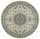 Martinique Traditional Medallion Ivory/ Navy Indoor/Outdoor Rug, 7'10"x7'10"