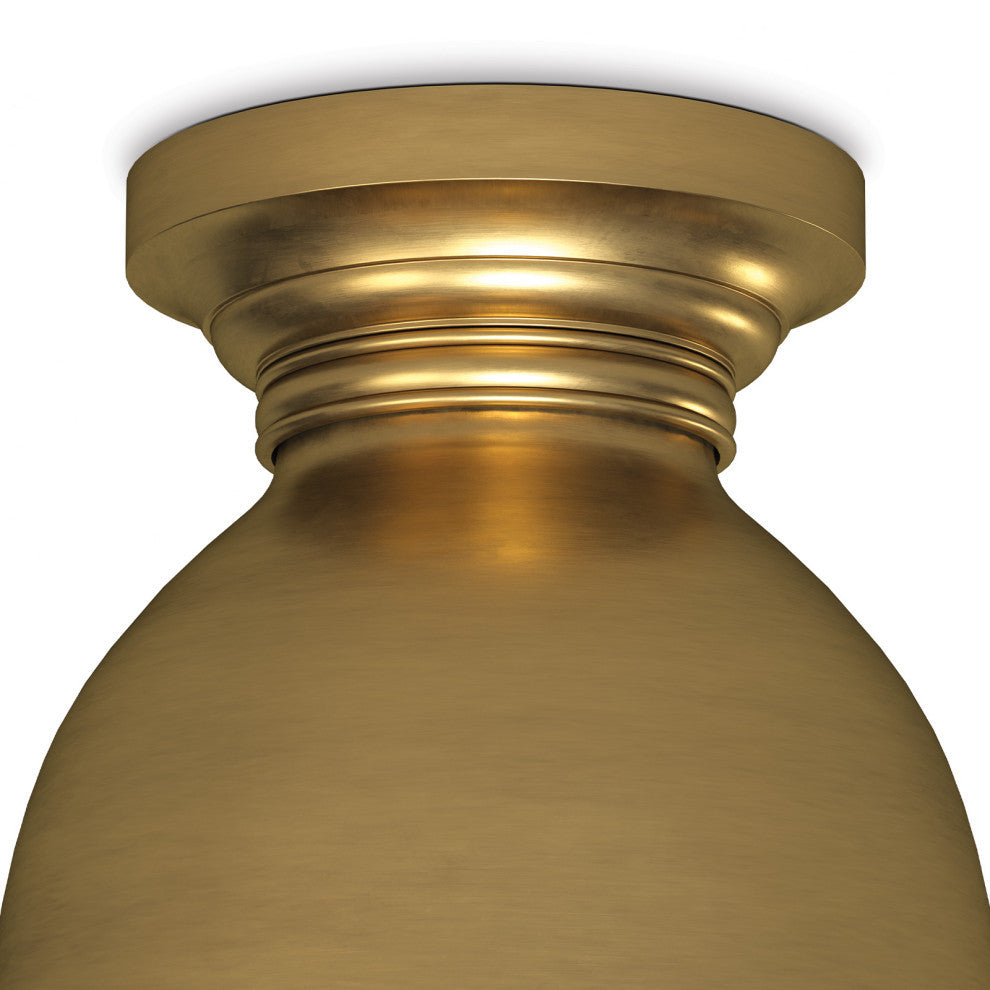 Pantry Flush Mount, Natural Brass