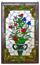 20.25" x 34.25" Large Handcrafted glass window panel QA872