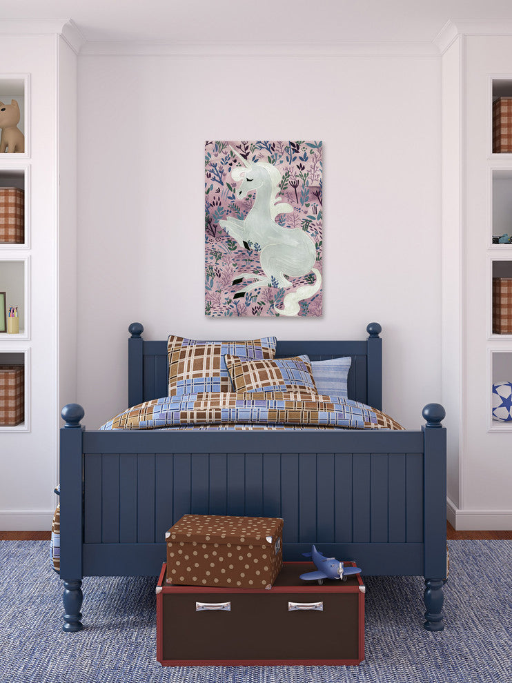 "Silky White" Painting Print on Wrapped Canvas, 12"x18"