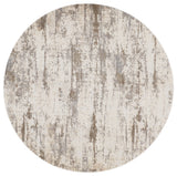 Weave & Wander Frida Silver/Beige 7'9"x7'9" Round Power Loomed Area Rug