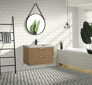 Ari Kitchen and Bath San Diego Bath Vanity, Oak, 36", Floating