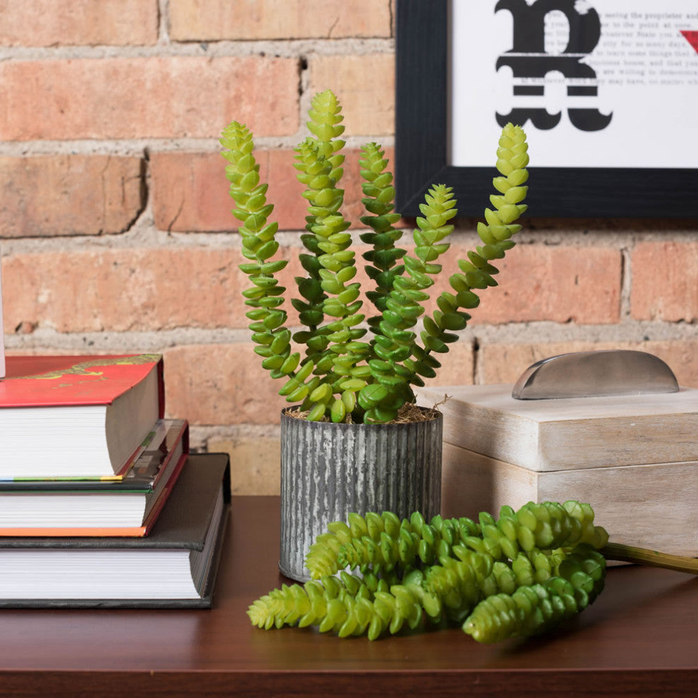 Vickerman Fa170201 10" Artificial Soft Plastic Green Mini Plants